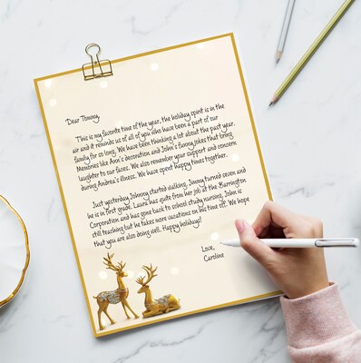 Great Papers! Holiday Stationery Letterhead Reindeer, Multicolor, 50 sheets (2024037)