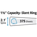 Avery 1 1/2 3-Ring Non-View Binders, Slant Ring, Green (27353)