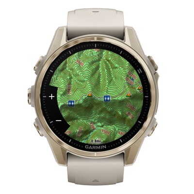 Garmin fenix 8 AMOLED Multisport GPS Smartwatch, Soft Gold & Fog Gray, 43mm (GRM0290310)