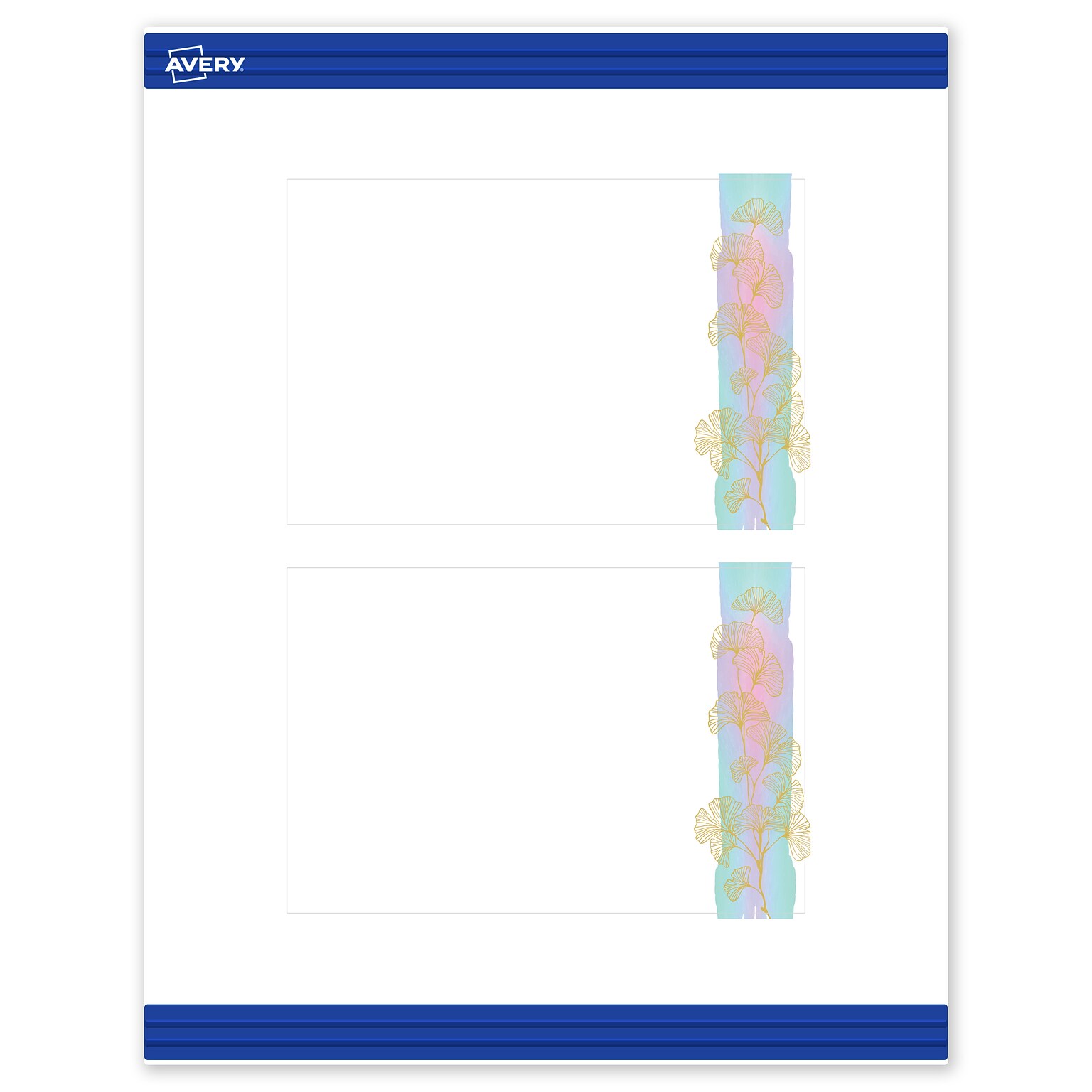 Avery Floral Design Matte Blank Card, White, 20/Pack (S00-EVQ)