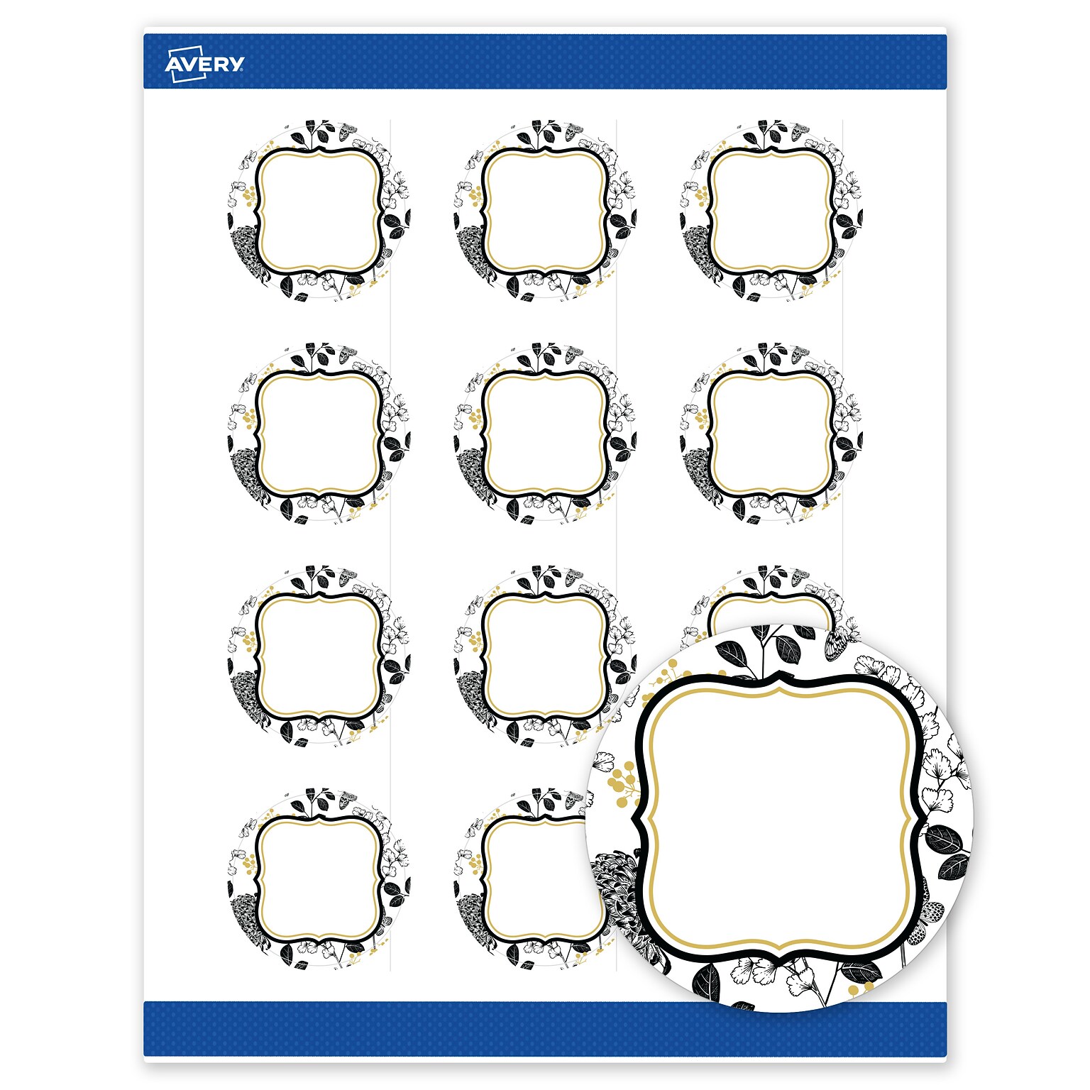 Avery Round Laser/Inkjet Multipurpose Labels, 2, White, 120/Pack (19479371041)