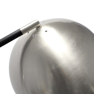 Lalia Home Black Matte Swivel Floor Lamp with Inner White Dome Shade (LHF-5015-BN)