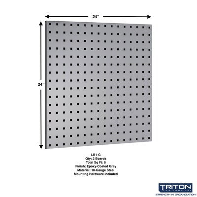 Triton Products LocBoard Pegboards with 46 pc. LocHook Assortment (LB1-GKit)