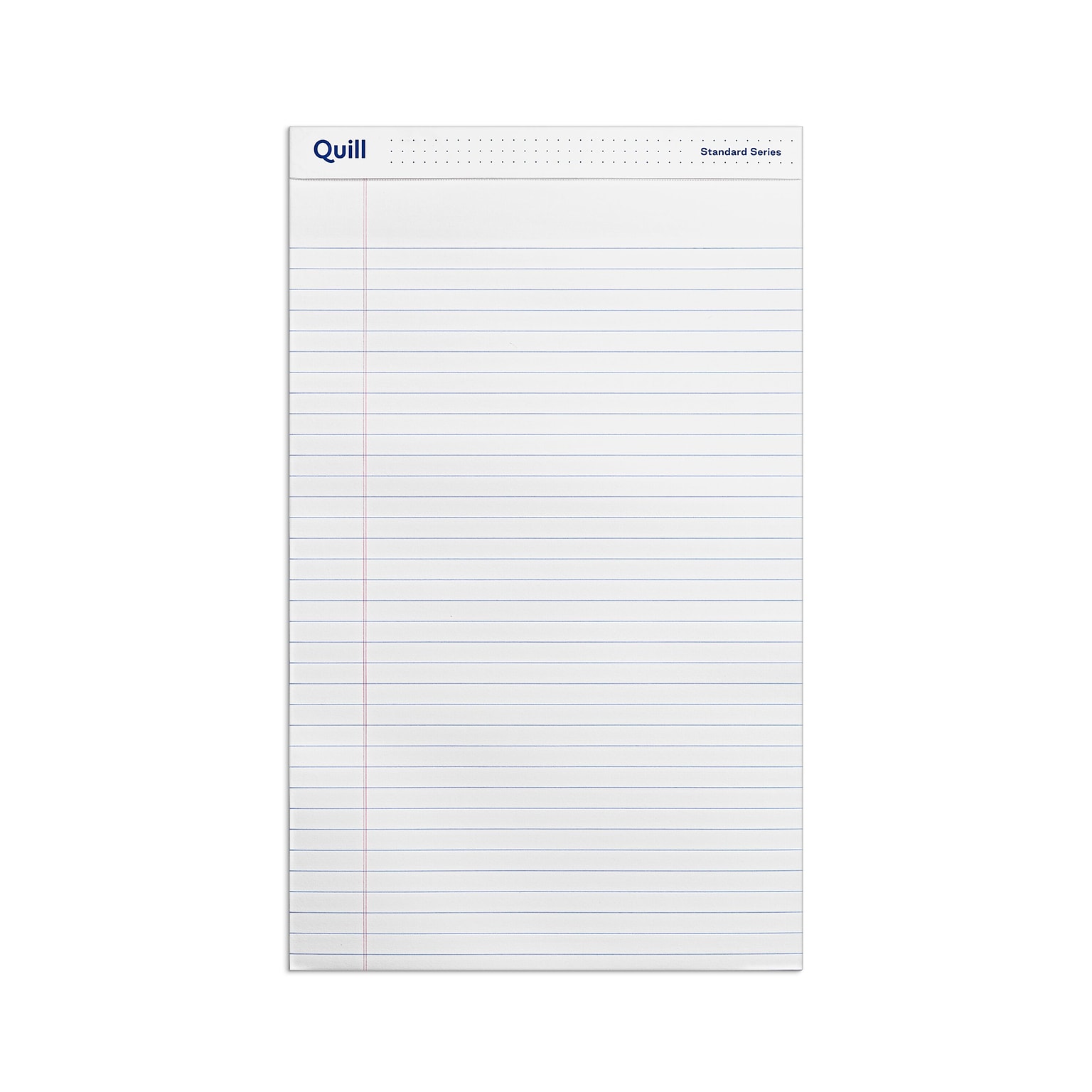 Quill Brand® Standard Series Legal Pad, 8-1/2 x 14, Wide Ruled, White, 50 Sheets/Pad, 12 Pads/Pack (742330)