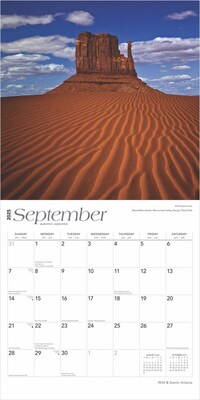 2025 BrownTrout Arizona Wild & Scenic 12" x 12" Monthly  Wall Calendar (9781975474461)