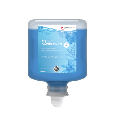 SC Johnson Refresh Azure Foaming Hand Soap Refill, Fresh Apple Scented, 1 Liter, 6/Carton (SJNAZU1L)