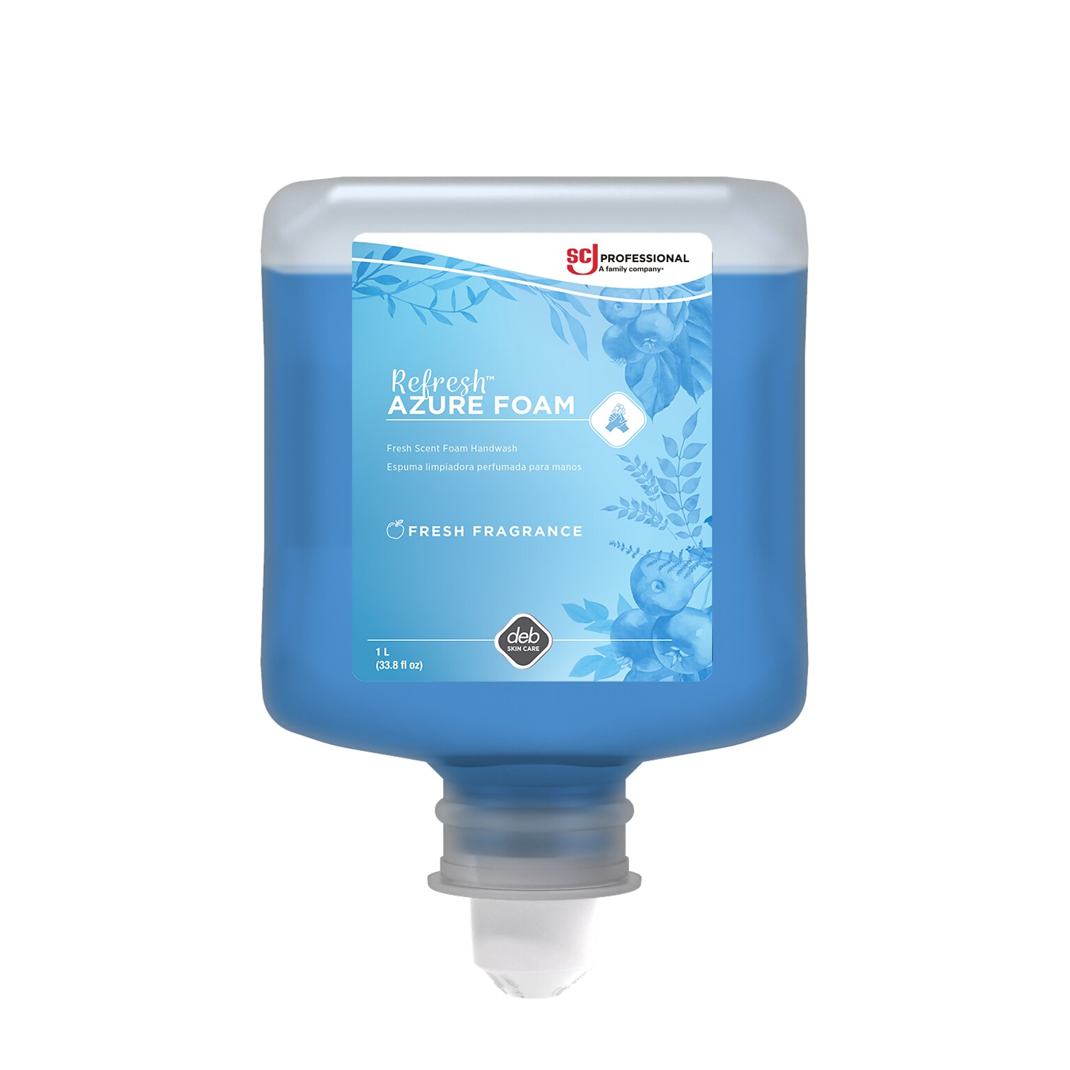 SC Johnson Refresh Azure Foaming Hand Soap Refill, Fresh Apple Scented, 1 Liter, 6/Carton (SJNAZU1L)