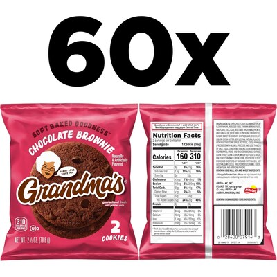 Grandma's Brownies, Chocolate, 2.5 Oz., 60/Carton (FRI10310)