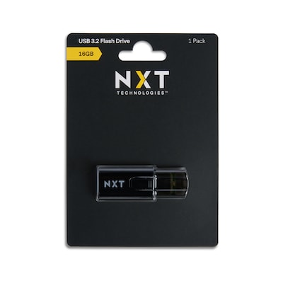 NXT Technologies 16GB USB 3.2 Type-A Flash Drive, Black (NX61125)