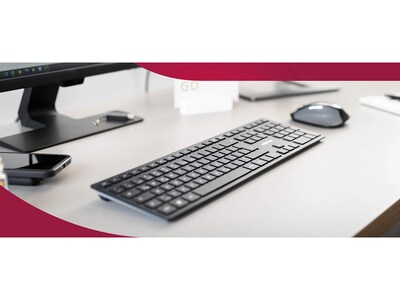 Cherry DW 9500 SLIM Wireless Keyboard and Optical Mouse Combo, Black/Gray (JD-9500US-2)