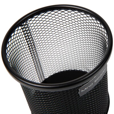Mind Reader Metal Pen and Accessory Holder Desk Organizer, Black, 3-Pieces (CLIPMESH3-BLK)