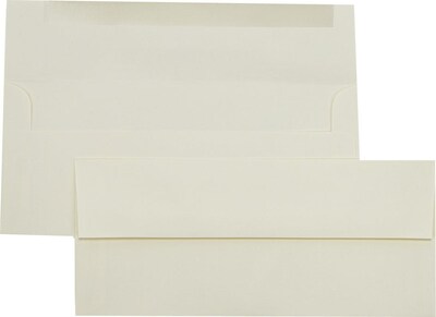 JAM Paper Strathmore #10 Business Envelope, 4 1/8" x 9 1/2", Natural White, 25/Pack (191170)