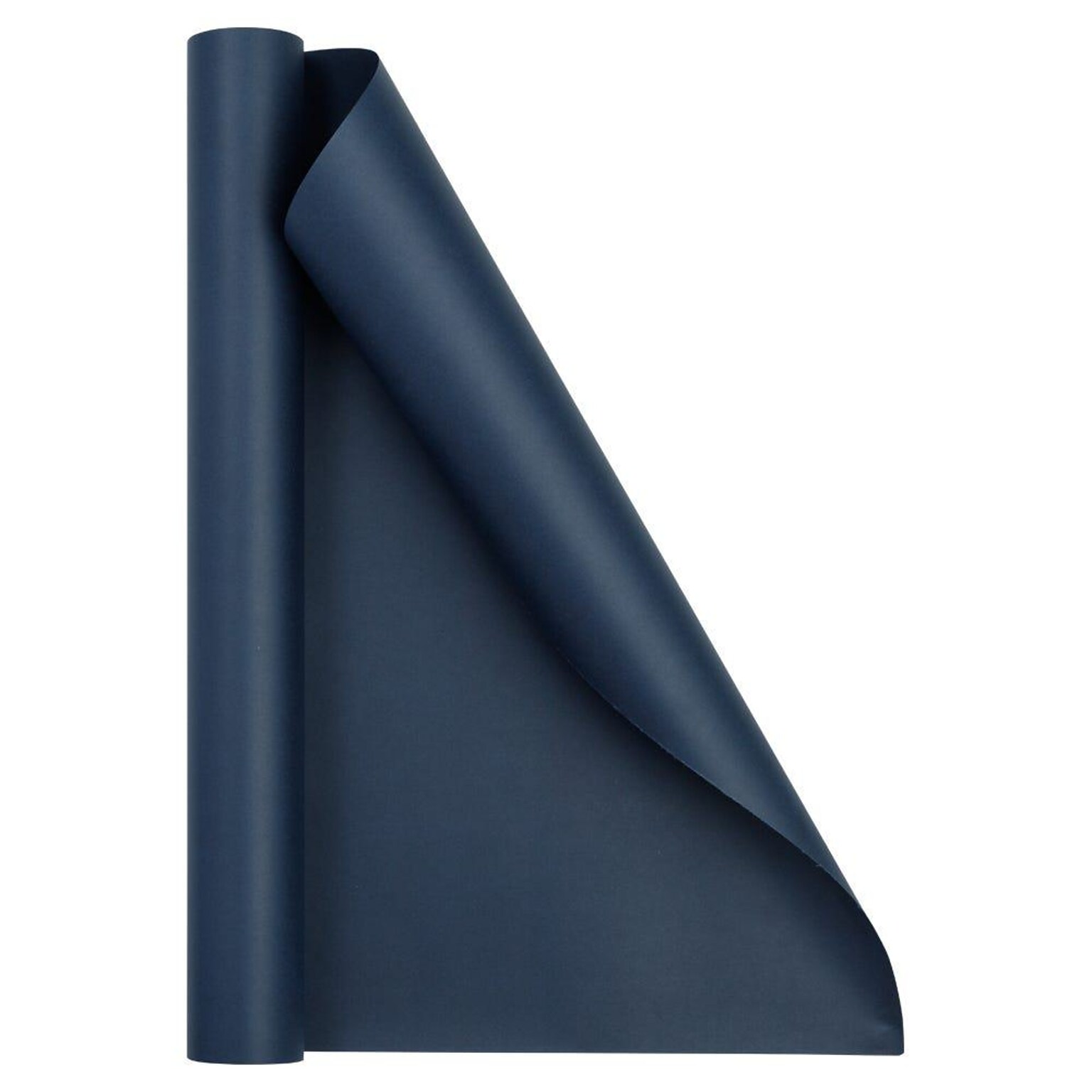 JAM Paper Short Mini Roll Wrapping Paper, 26.3 sq. ft., Cobalt Navy, 2/Pack(277013521263a)