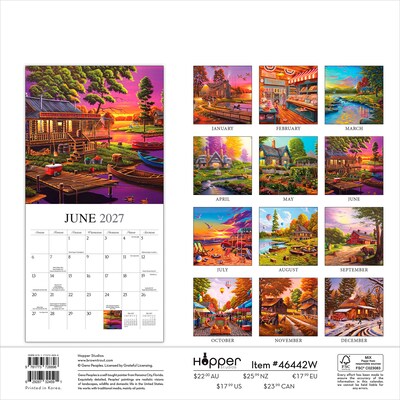 2027 BrownTrout Vintage Country 12 x 12 Monthly Wall Calendar (9781773728896)