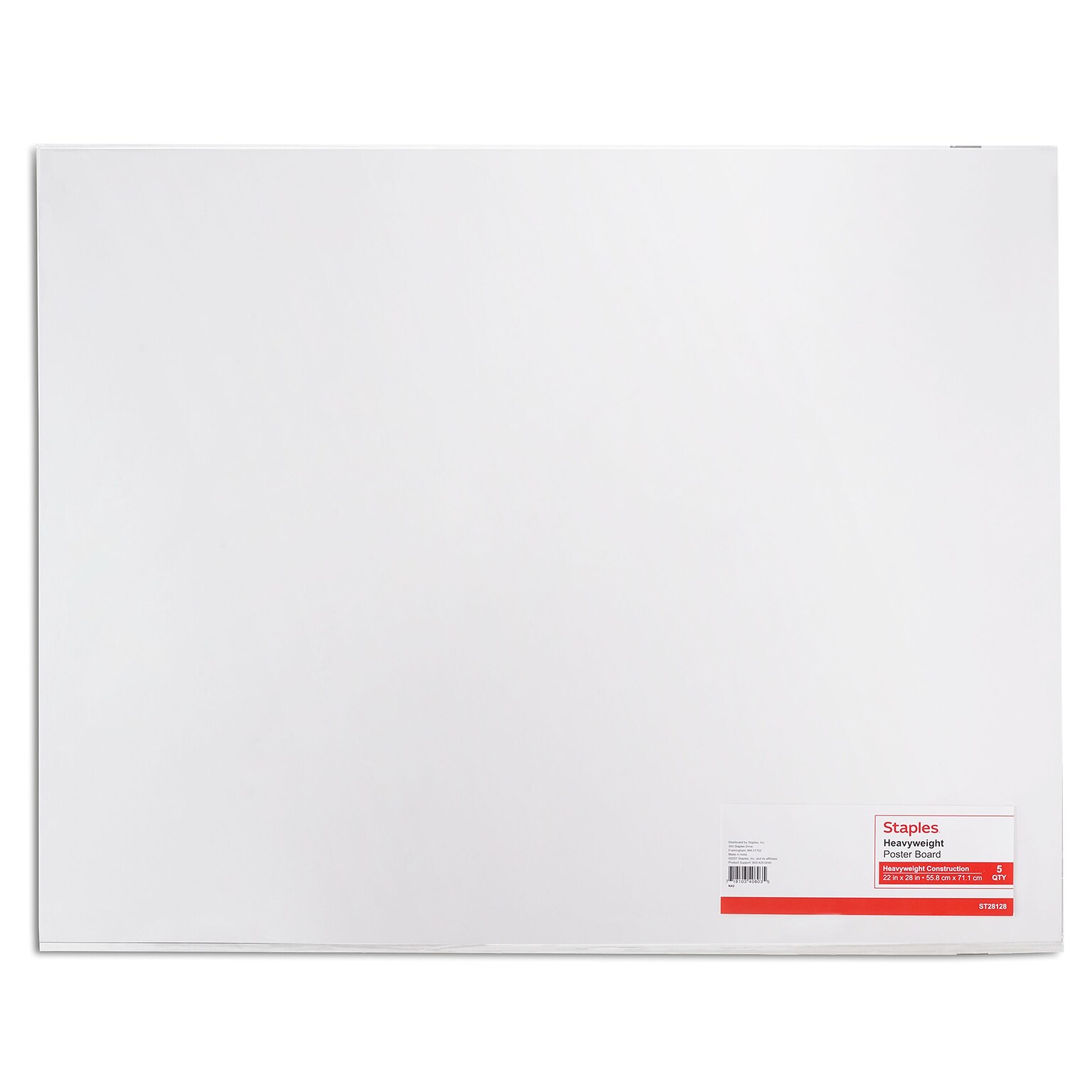 Staples Poster Board, 22 x 28 White, 10/Pack (28126)