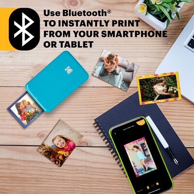 Kodak Step Mobile Zero Ink Instant Photo Printer, Single-Function, Blue (RODMP20AMZBL)