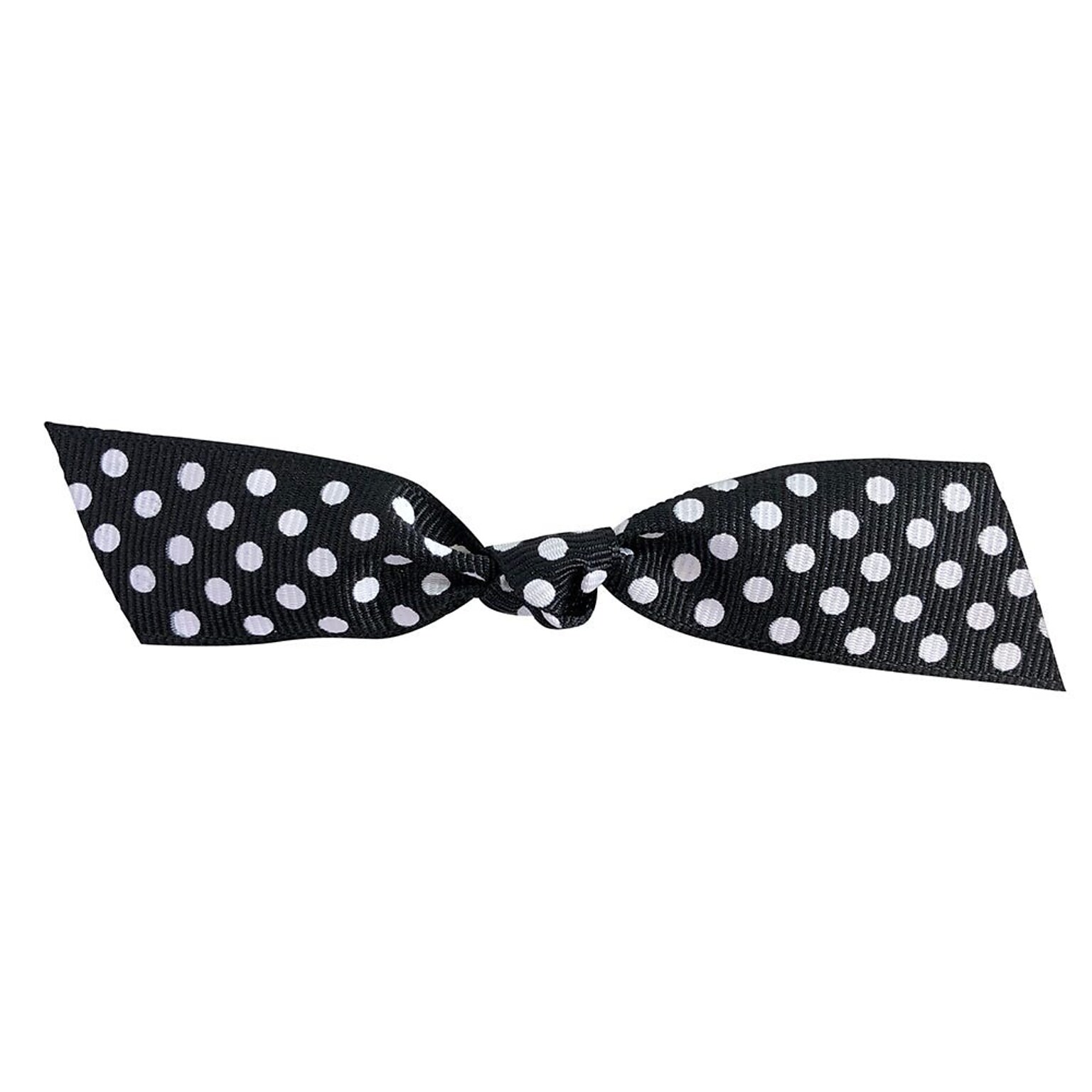 JAM Paper Grosgrain Bows, Black with White Polka Dots Flair, 100/Pack (52640349354)