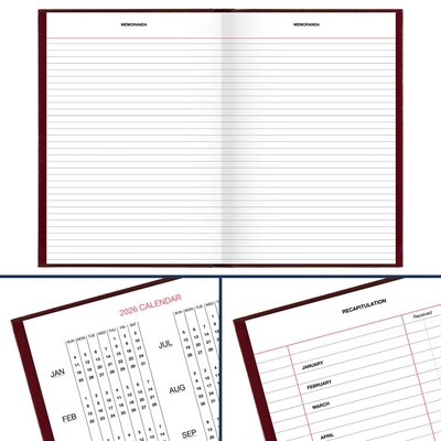 AT-A-GLANCE 2026 Hardcover Diary, 5.75" x 8.25", Red, (SD389-13-26)