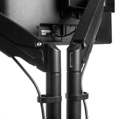 HAT Design Works E2 Adjustable Dual Arms, Up to 27 Monitor, Black (E2-2-104)