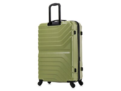 InUSA Aurum 31.92" Hardside Suitcase, 4-Wheeled Spinner, Green (IUAUR00L-GRN)