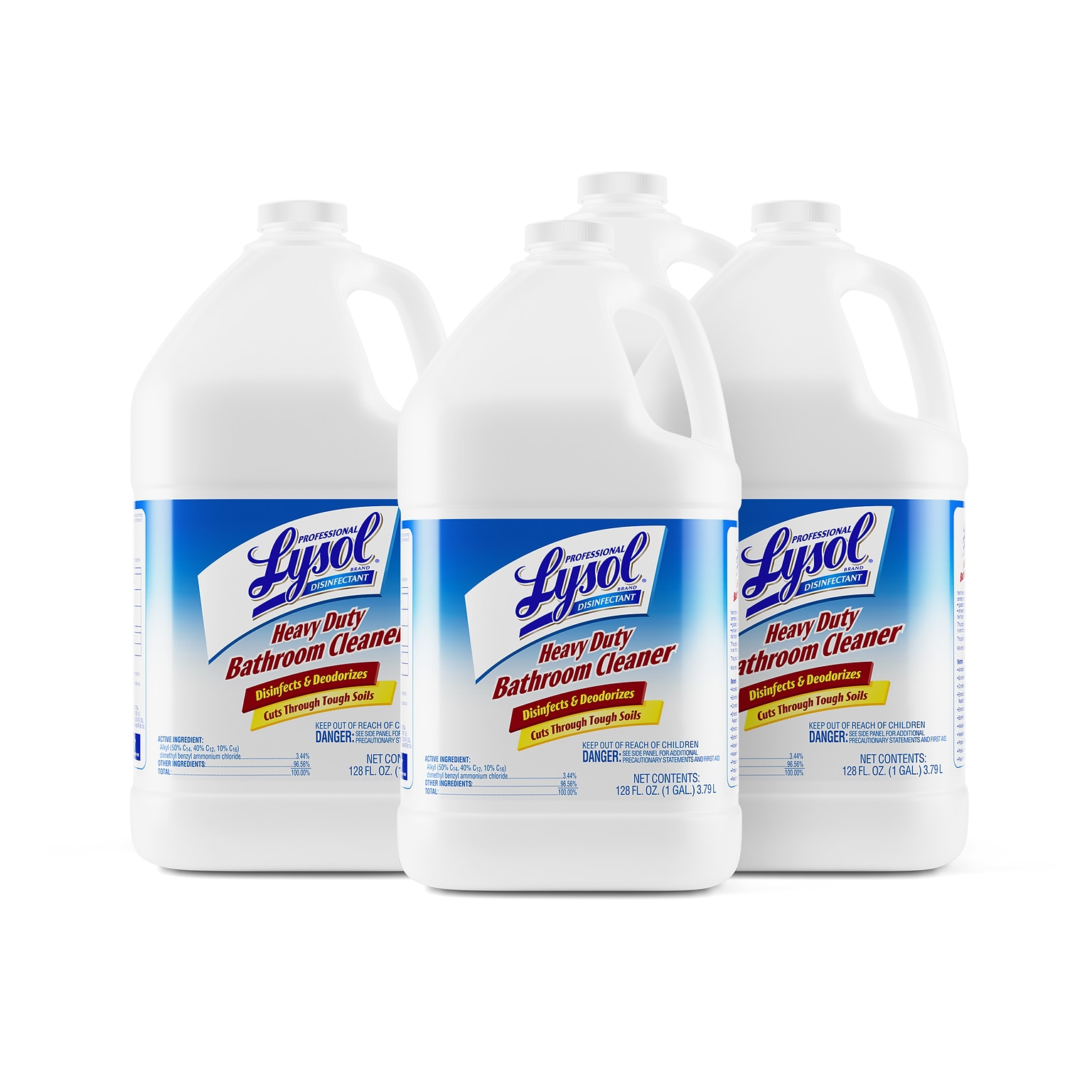 Lysol Professional Heavy Duty Bathroom Cleaner, 128 Oz., Concentrate, 4/Carton (36241-94201)