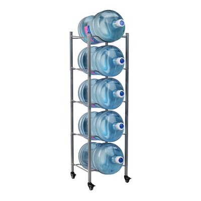 Mind Reader Alloy Collection 5-Tier Stainless Steel Water Jug Stand, Silver (5TJUGWH-SIL)