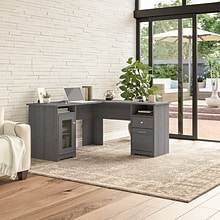 Bush Furniture Cabot 60W L Shaped Computer Desk, Modern Gray (WC31330-03K)