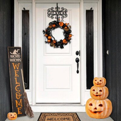 National Tree Company 17 Halloween “Go Away Wreath Hanger (CI58-22259)
