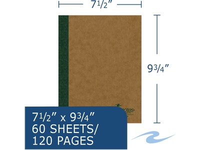 Roaring Spring Paper Products Environotes Composition Notebook, 7.5? x 9.75?, College-Ruled, 60 Sheets, Brown, 24/Carton