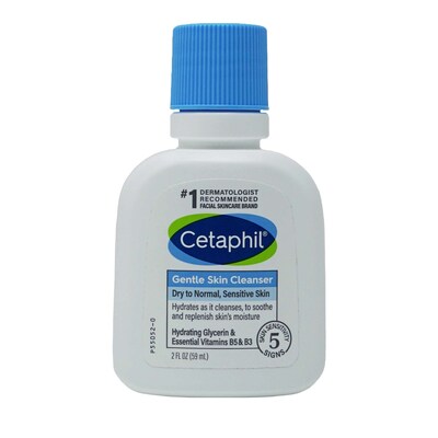 Cetaphil Gentle Skin Cleanser, 2 oz Travel Size Bottle, 12 Bottles/Bag, 12 Bags/Carton
