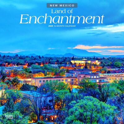 2025 BrownTrout Land of Enchantment New Mexico Places 12 x 24 Monthly Square Wall Calendar (978197