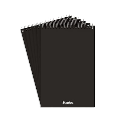 Staples Steno Pads, 6 x 9, Graph Ruled, White, 80 Sheets/Pad, 6 Pads/Pack (ST57352)