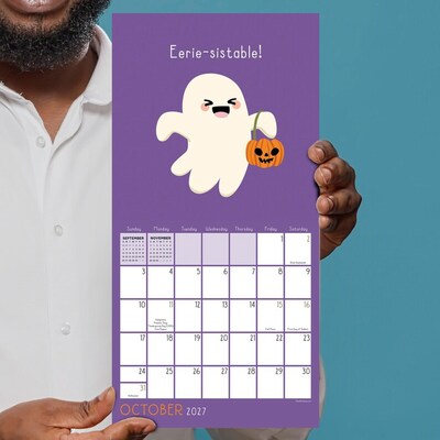 2027 TF Publishing Puns 7" x 7" Monthly Wall Calendar, Multicolored (27-2110)
