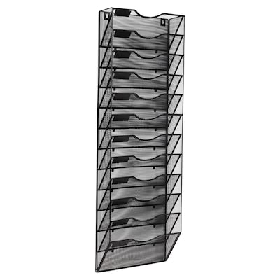 Mind Reader Front Loading Letter Tray, Black (MAG12C-BLK)