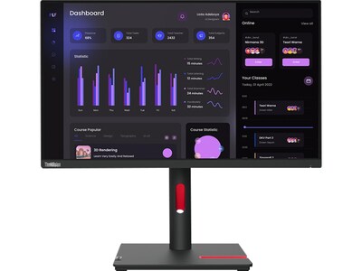 Lenovo ThinkVision T24i-30 23.8" 60 Hz LED Monitor, Black (63CFMAR1US)