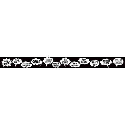 Teacher Created Resources Speech Bubble Straight Border Trim, 3 x 2.92, Multicolor, 6 Packs/Bundle