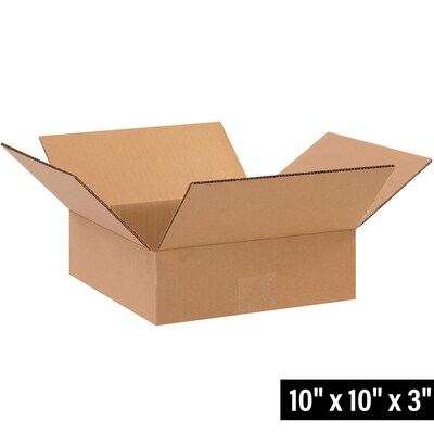 10 x 10 x 3 Shipping Boxes, 32 ECT, 25/Bundle (BS101003)