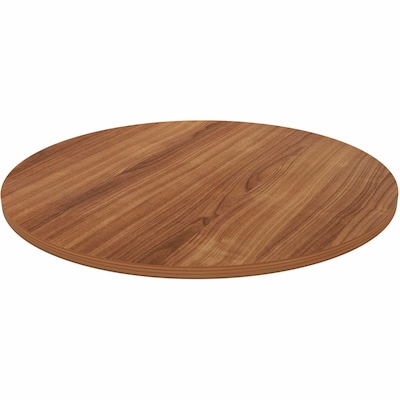 Lorell Essentials Series 36” 1” Thickness Round Table Top, Laminate, Walnut (LLR69960)