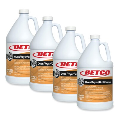 Betco Oven/Fryer/Grill Cleaner, Characteristic Scent, 1 Gal. Bottle, 4/Carton (BET10010400)