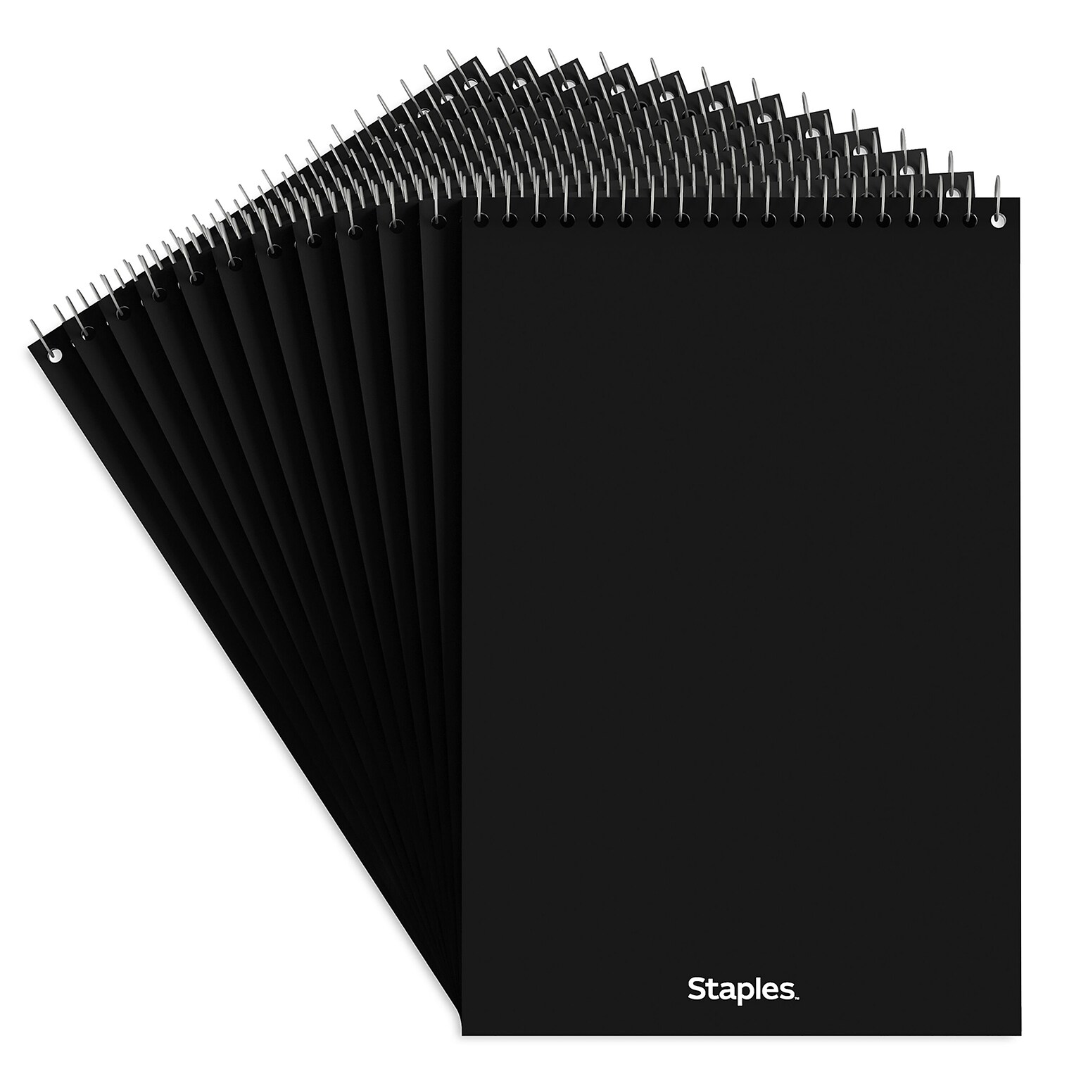 Staples Steno Pad, 6 x 9, Gregg Ruled, White, 80 Sheets/Pad, Dozen (ST57354/TR57354)