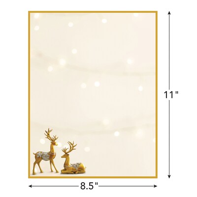 Great Papers! Holiday Stationery Letterhead Reindeer, Multicolor, 50 sheets (2024037)
