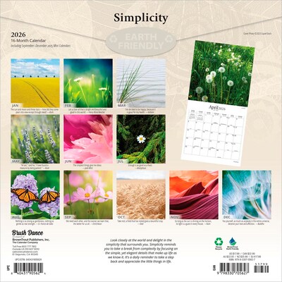 2026 Brush Dance Simplicity 12 x 12 Monthly Wall Calendar (9798330705627)