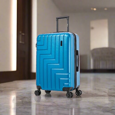 DUKAP Zahav 24.78 Hardside Suitcase, 4-Wheeled Spinner, TSA Checkpoint Friendly, Teal (DKZAH00M-TEA)