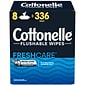 Cottonelle Flushable Toilet Paper Wipe, White, 42 Sheets/Pack, 8 Packs/Carton (51826)