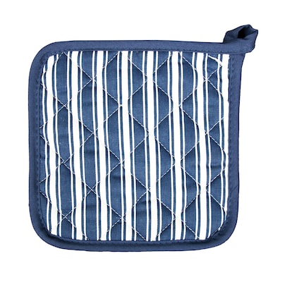 Better Houseware Striped Pot Holder, Blue (BTH1683B)