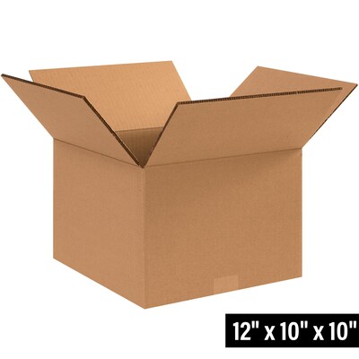 12 x 10 x 10 Heavy Duty Shipping Boxes, 48 ECT, 15/Bundle (HD121010DW)
