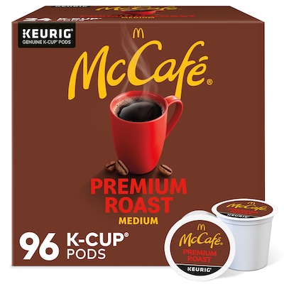 McCafe Premium Roast Coffee Keurig® K-Cup® Pods, Medium Roast, 96/Carton (080375CT)