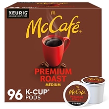 McCafe Premium Roast Coffee Keurig® K-Cup® Pods, Medium Roast, 96/Carton (080375CT)