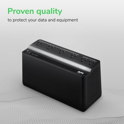 APC Back-UPS 425VA Backup and Surge Protector, 6-Outlets, Black (BE425M)