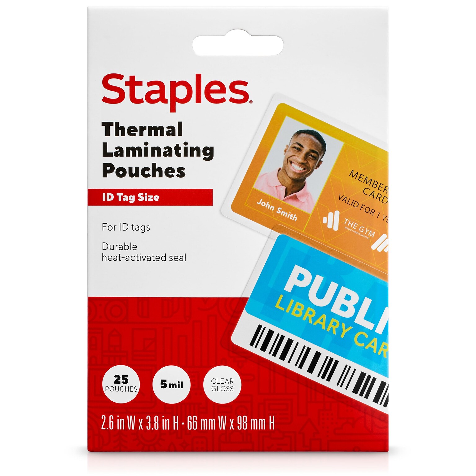 Staples® Thermal Laminating Pouch, 5 Mil, 25/Pack (5200701/5200704)